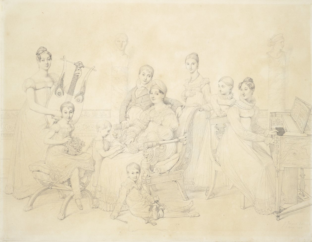 Portrait de la famille de Lucien Bonaparte, 1815 - Jean Auguste Dominique Ingres