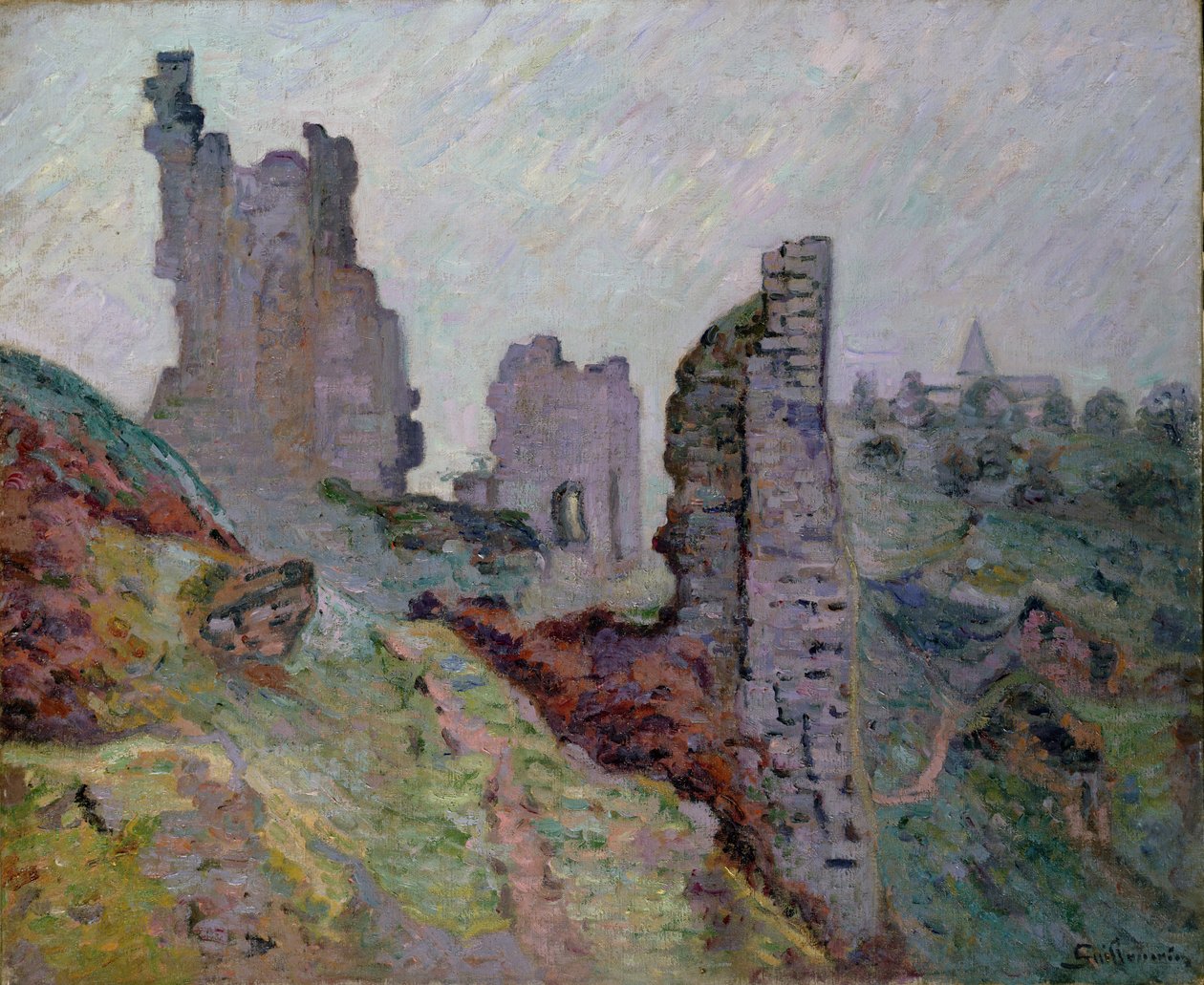 Ruines dans le brouillard à Crozant, 1894 - Jean Baptiste Armand Guillaumin