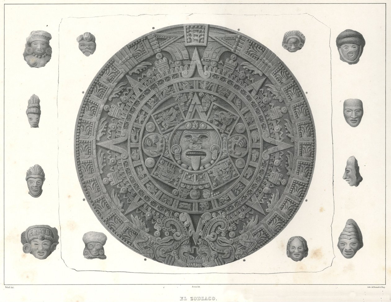 Le Zodiaque. Taille originale (lignes nettes) - Jean Baptiste Arnout