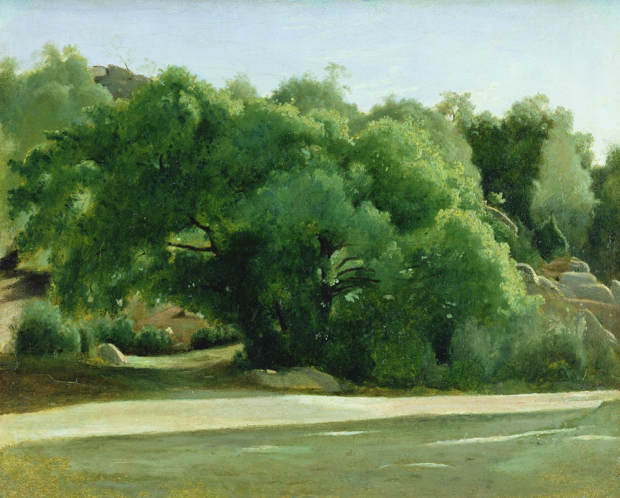 Fontainebleau, la Route de Chailly, vers 1822-24 - Jean Baptiste Camille Corot