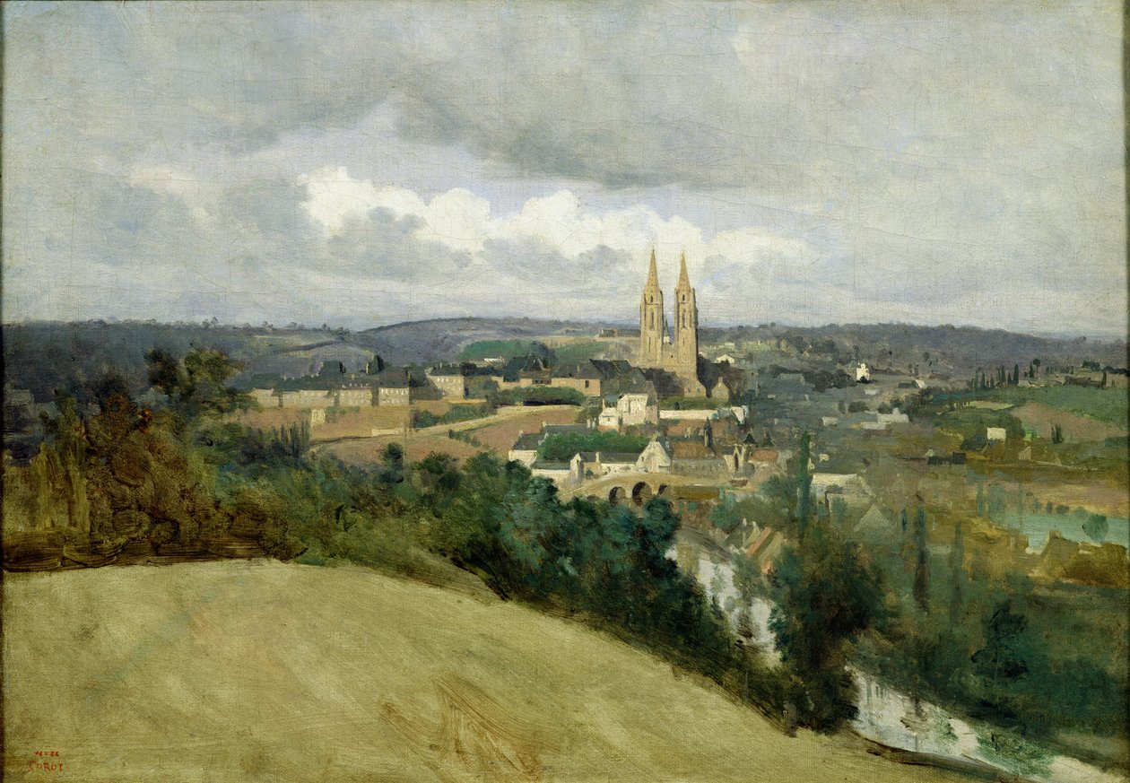 Vue générale de la ville de Saint-Lô, vers 1833 - Jean Baptiste Camille Corot