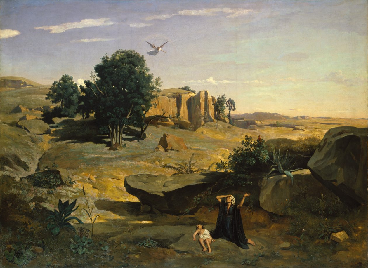 Agar dans le désert - Jean Baptiste Camille Corot