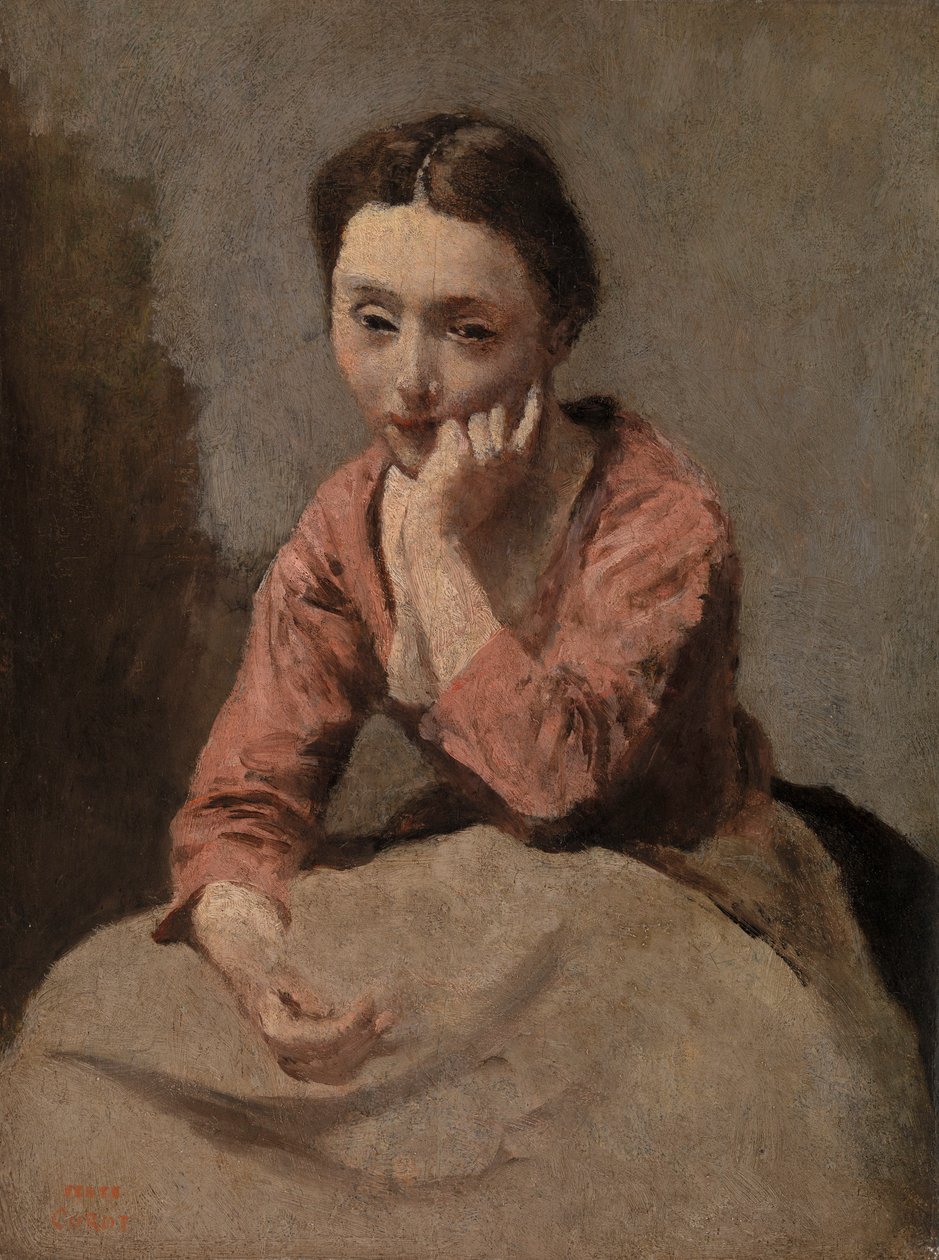 Jeune femme pensive - Jean-Baptiste-Camille Corot