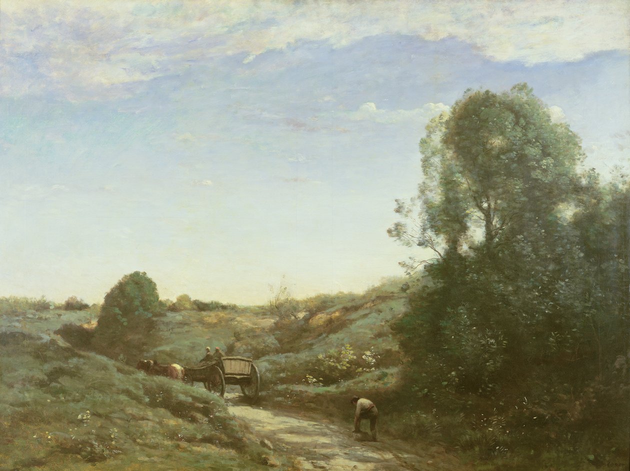La Charette, souvenir de Marcoussis - Jean Baptiste Camille Corot