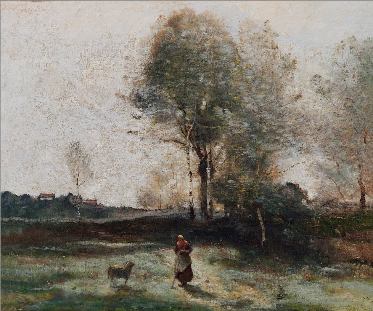 Paysage ou, Matin dans le champ - Jean Baptiste Camille Corot