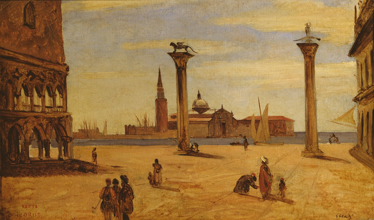 Piazzetta di San Marco, Venise, 1828-34 - Jean Baptiste Camille Corot