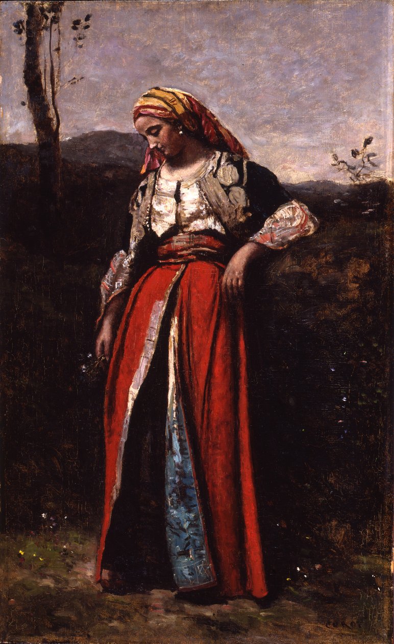 Portrait de Mlle Dobigny - Jean Baptiste Camille Corot