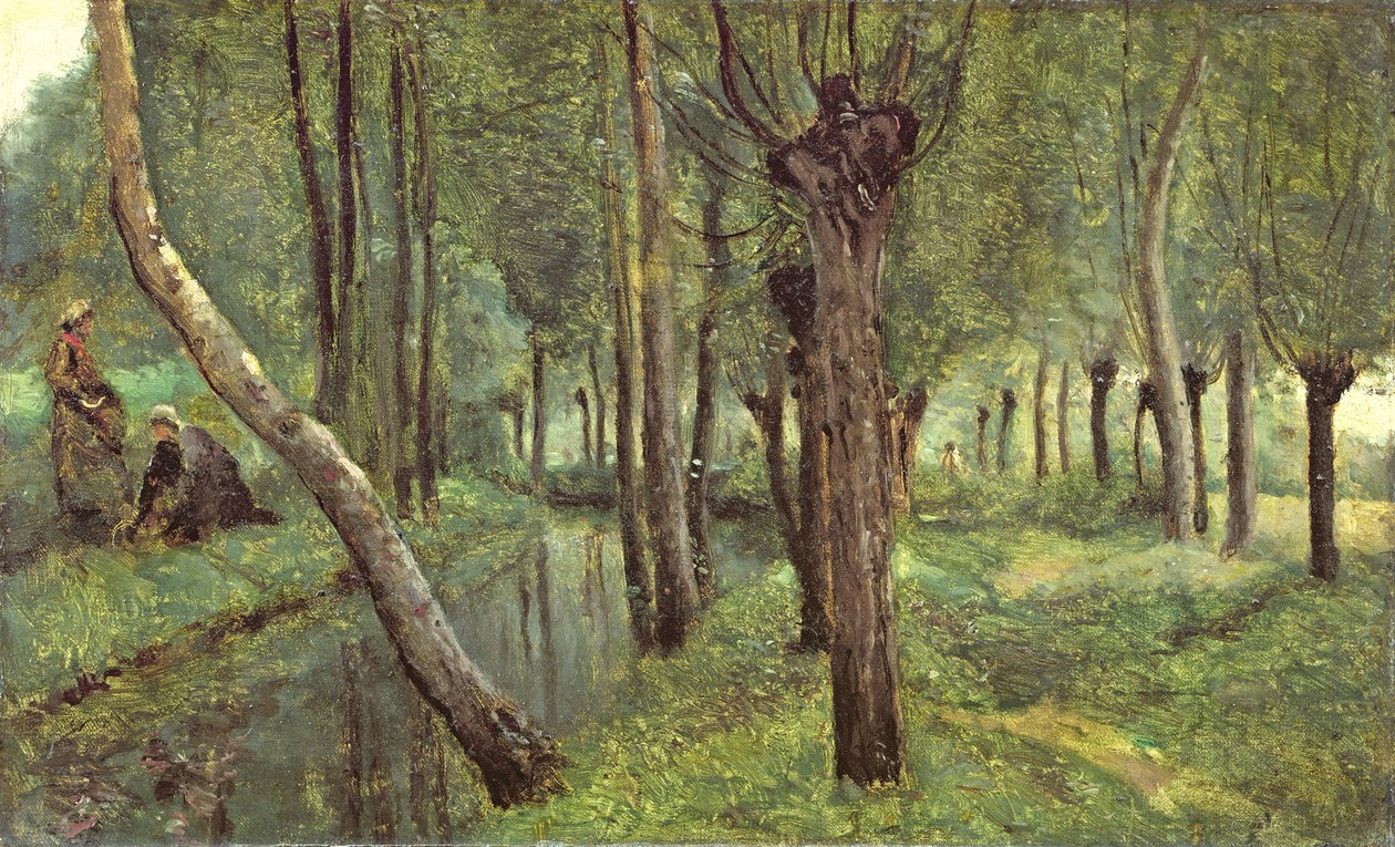 La digue, c.1865 - Jean Baptiste Camille Corot
