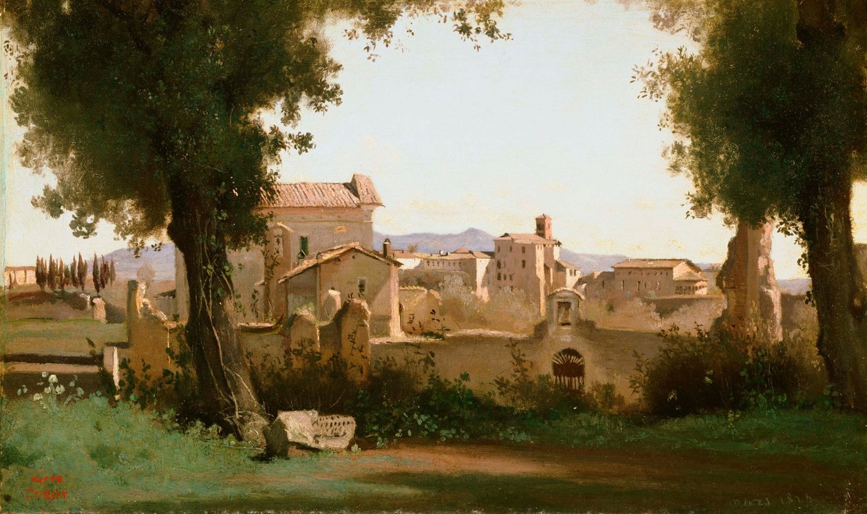 Vue des jardins Farnèse, Rome - Jean Baptiste Camille Corot