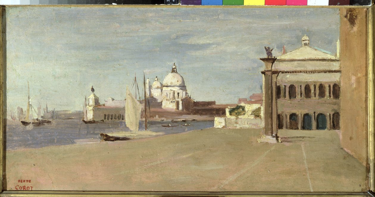 Vue du Grand Canal, Venise, depuis la Riva degli Schiavone, 1828 - Jean Baptiste Camille Corot