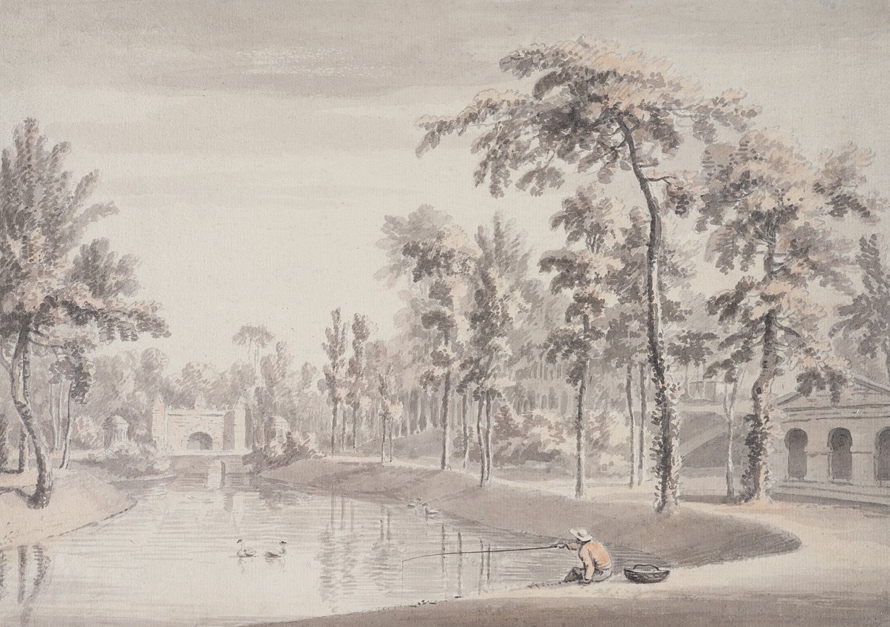La Grotte et le Temple de la Contemplation, Stowe, 1752 - Jean Baptiste Claude Chatelain