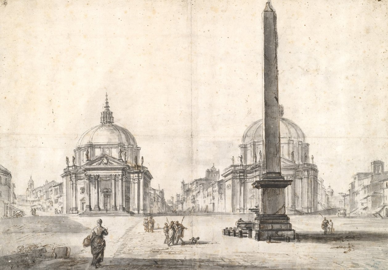 Piazza del Popolo, Rome - Jean Baptiste Lallemand