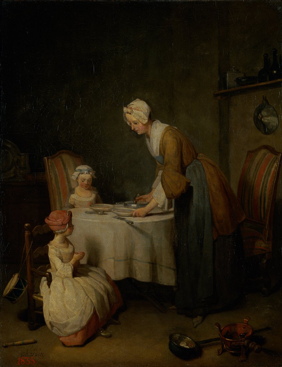La Grâce avant le repas, 1744 - Jean Baptiste Simeon Chardin