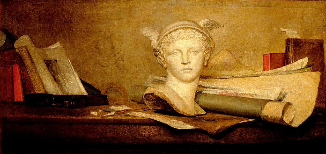 Nature morte avec attributs des arts, 1765-66 - Jean Baptiste Simeon Chardin