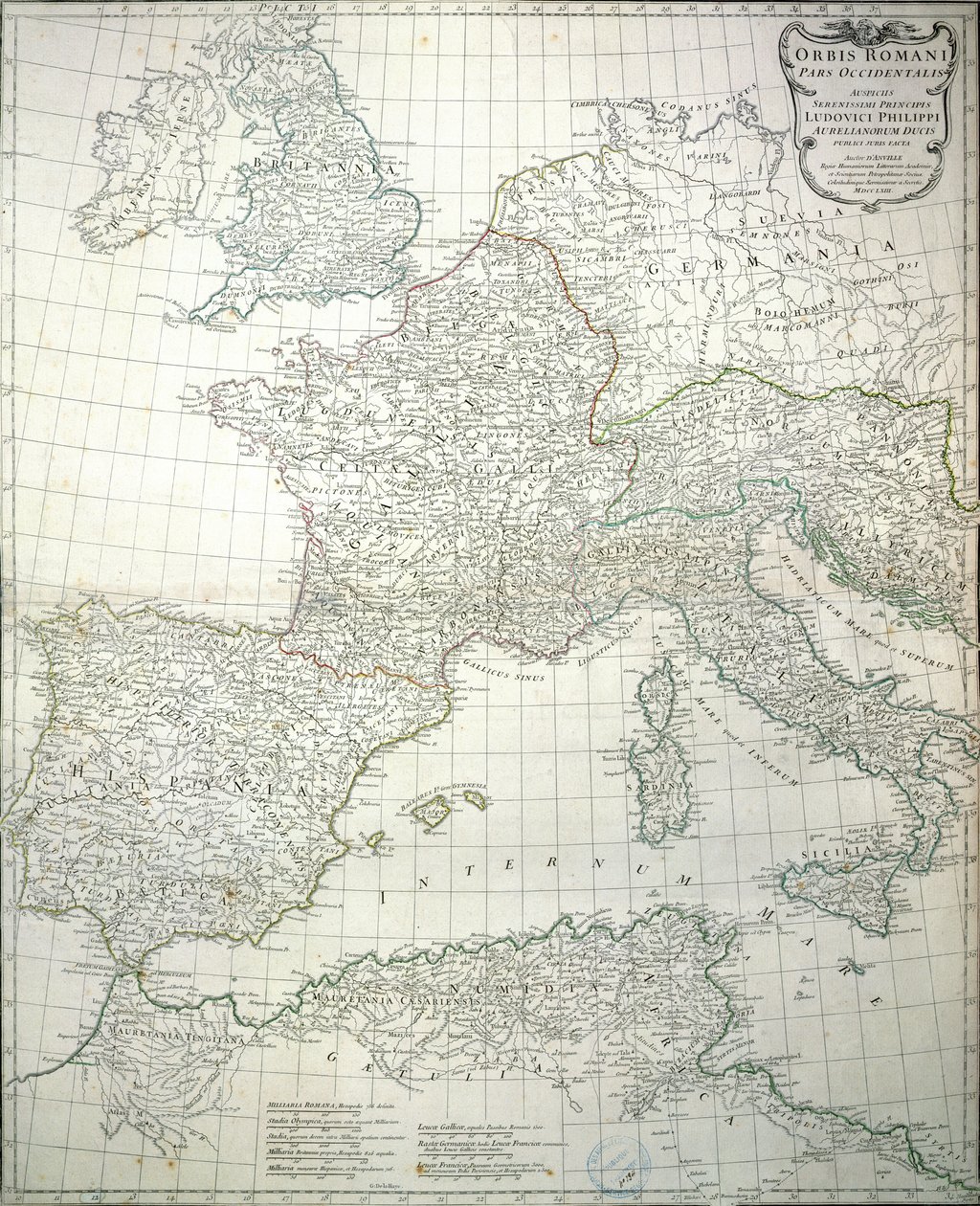 Carte de la partie occidentale de l