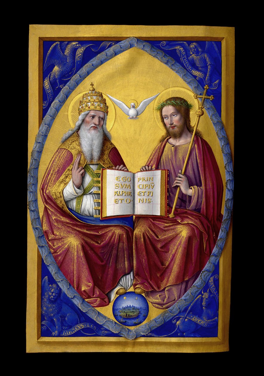 La Sainte Trinité, miniature extraite des Grandes Heures d