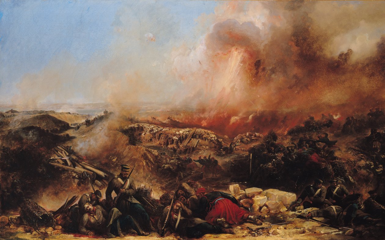 La bataille de Sébastopol, section gauche du triptyque - Jean Charles Langlois