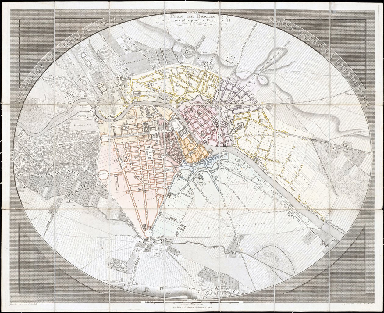 Plan de Berlin et de ses environs proches - Jean Chrétien Selter