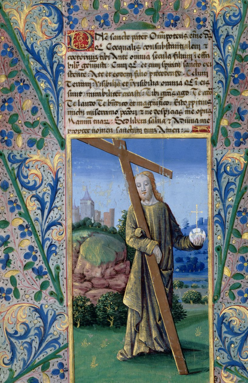 Ms Lat. Q.v.I.126 f.89v Christ avec la croix et l
