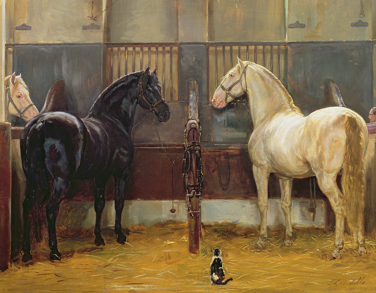 Crèmes et noirs aux écuries du palais de Buckingham - Jean Edouard Lacretelle