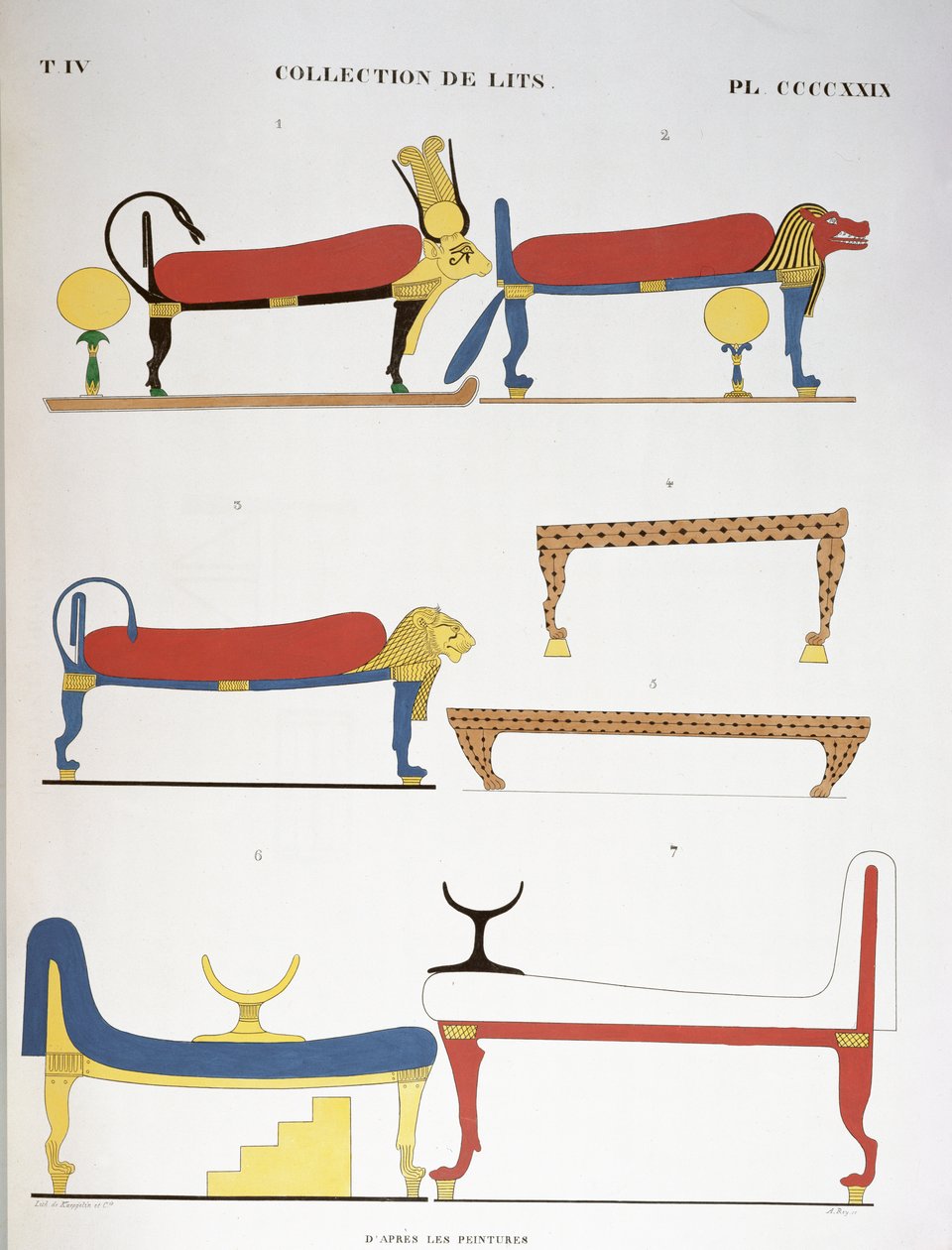 Collection de lits égyptiens anciens, 1839-45 - Jean Francois Champollion