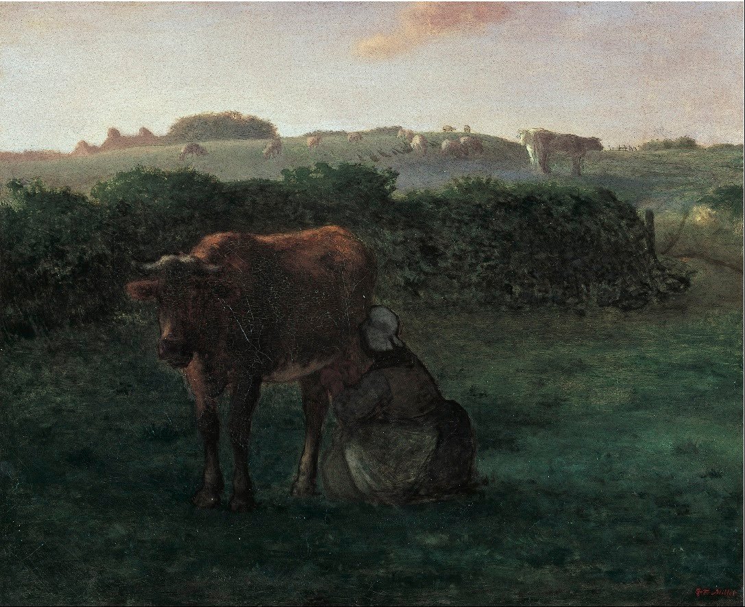 Femme trayant une vache - Jean Francois Millet