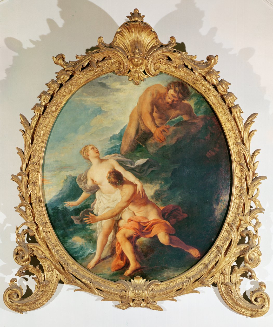 Polyphème surprenant Acis et Galatée en leur jetant un rocher - Jean François de Troy