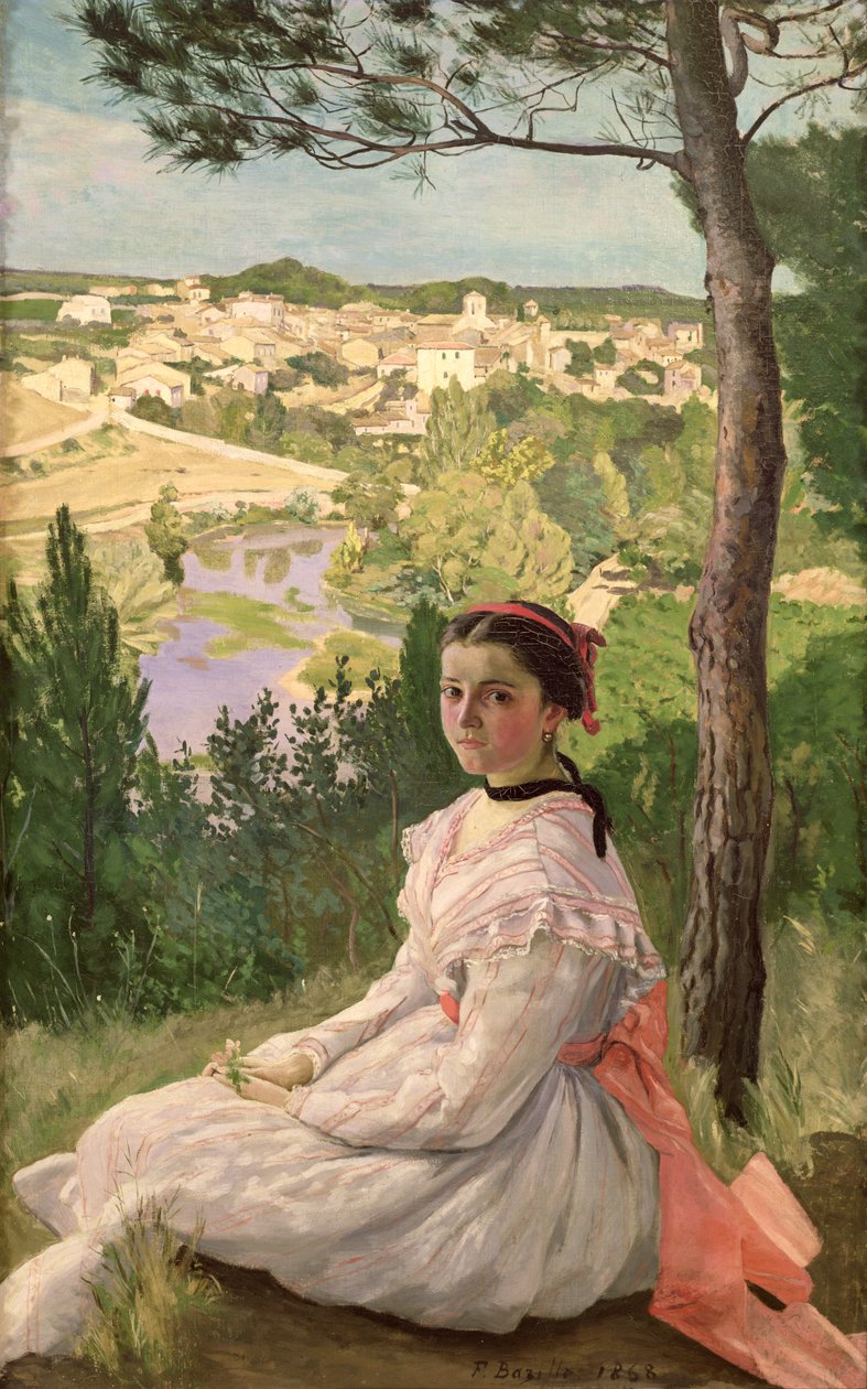 Vue du village, Castelnau, 1868 - Jean Frederic Bazille