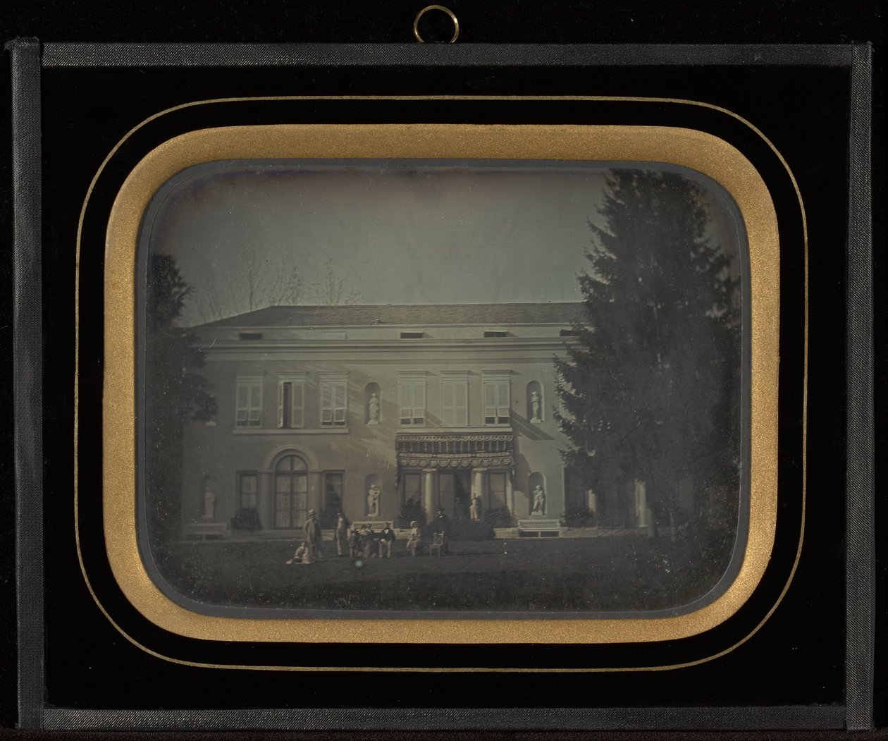 (Portrait de groupe à la maison de campagne de Jean-Gabriel Eynard à Beaulieu) - Jean Gabriel Eynard