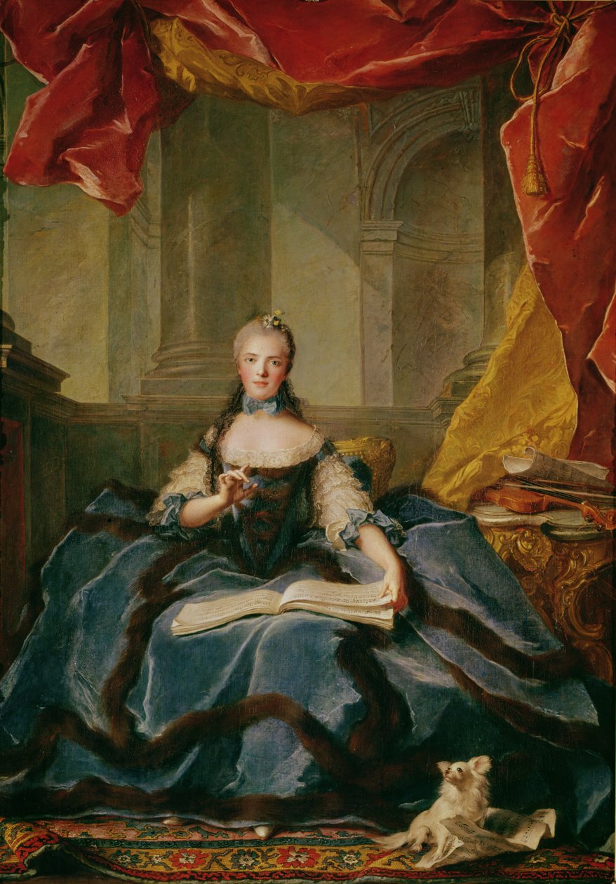 Madame Adélaïde de France (1732-1800) en robe de cour, 1758 - Jean Marc Nattier