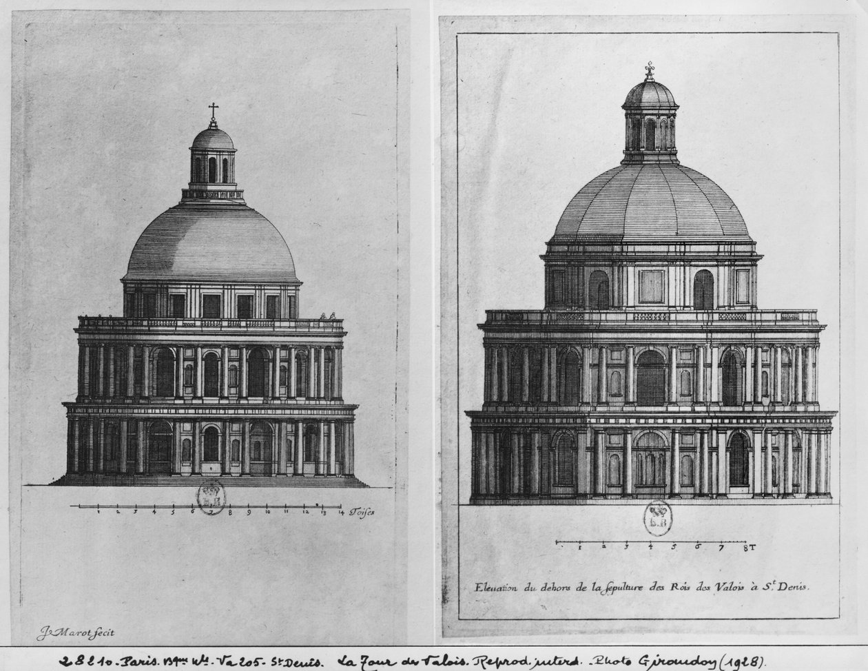 Basilique Saint-Denis, la tour des Valois, vers 1655 - Jean Marot