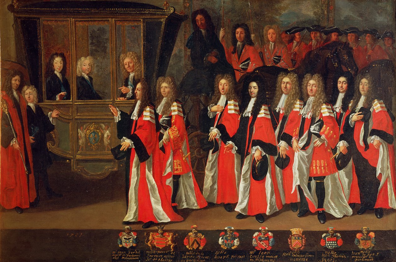 Les capitouls de Toulouse accueillant les ducs de Bourgogne et de Berry en 1701 - Jean Michel