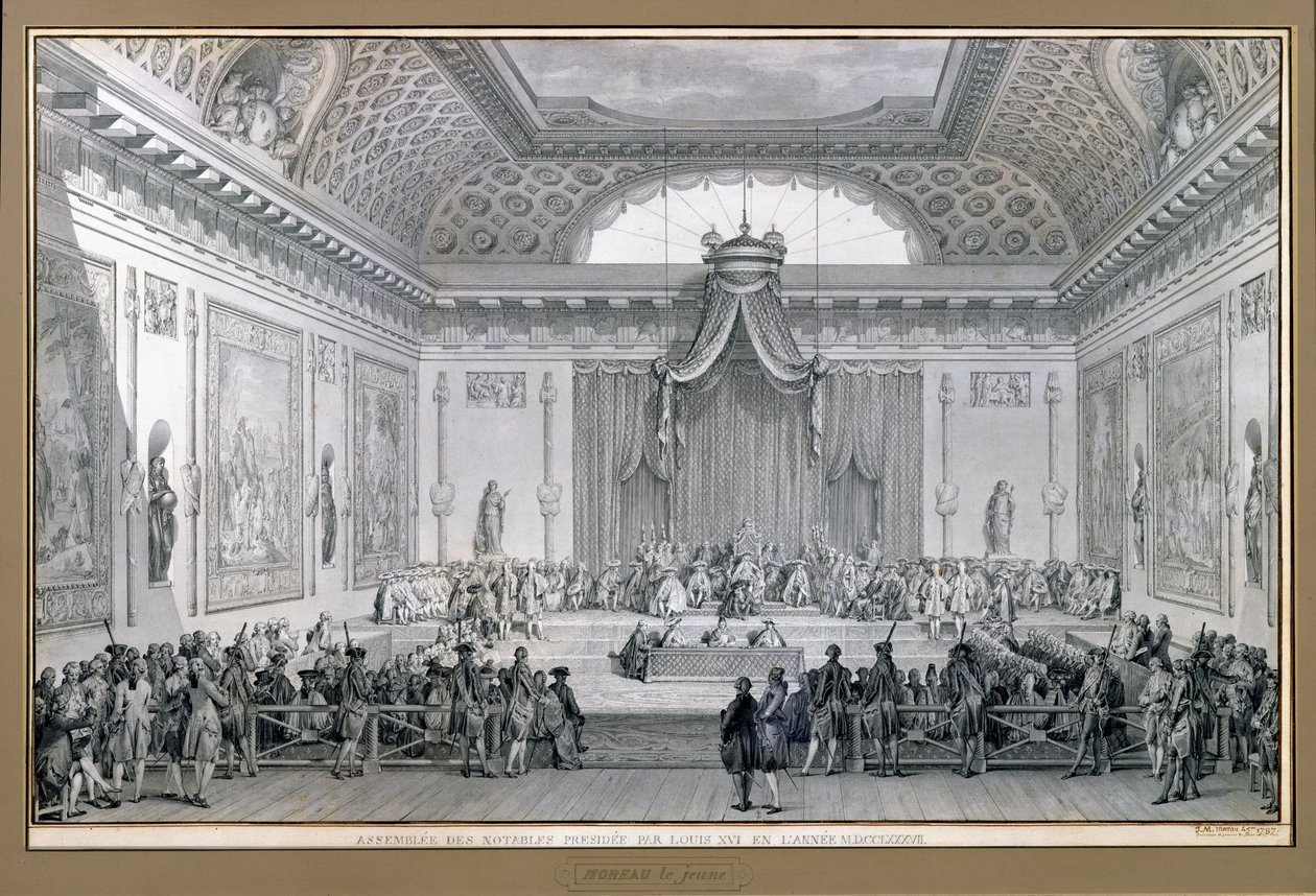 Assemblée des Notables présidée par Louis XVI (1754-93) 1787 - Jean Michel the Younger Moreau