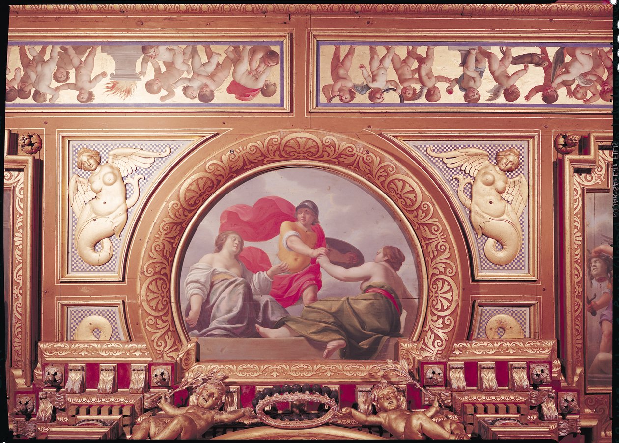 Détail du plafond représentant une scène de l