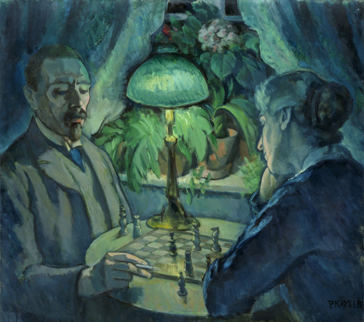 Jouer aux échecs, 1925 - Jean Paul Kayser