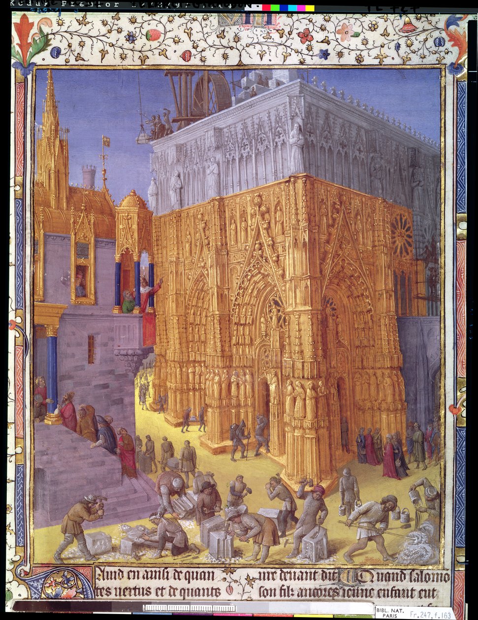 Construction du Temple de Jérusalem, illustration des 