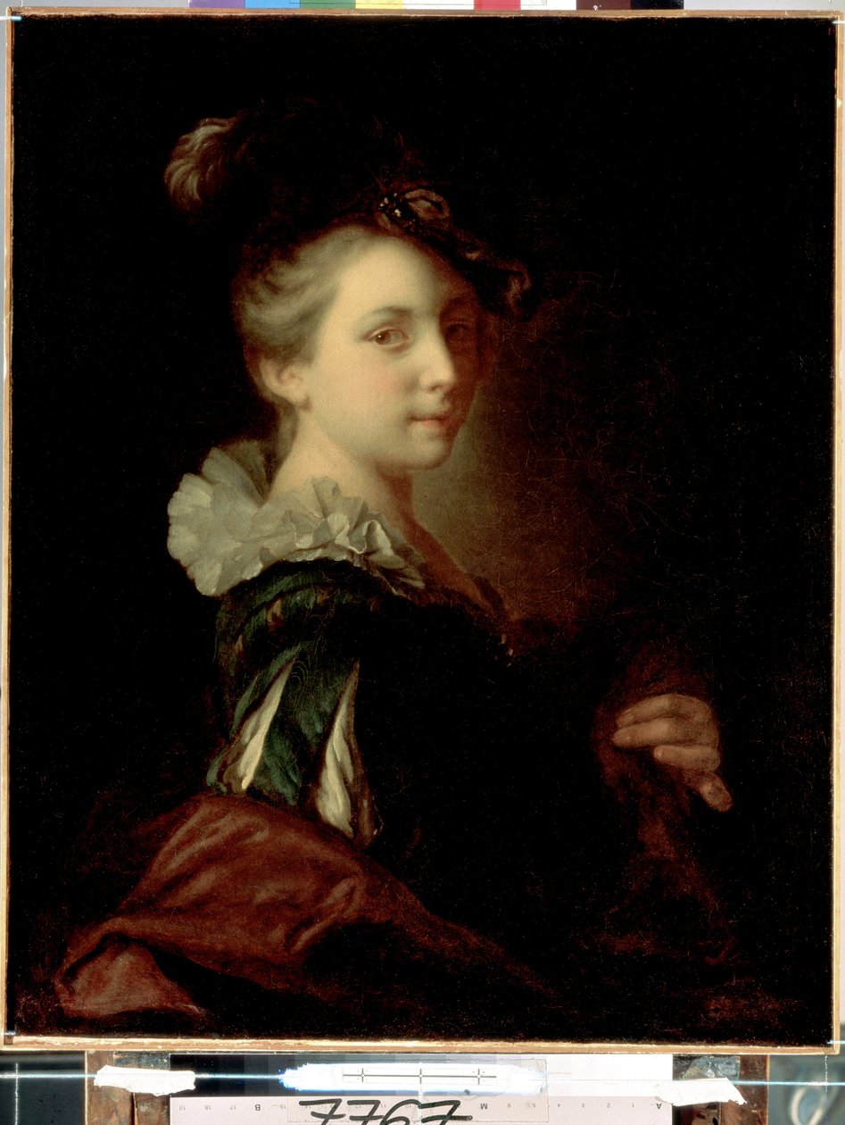 Jeune comédienne en costume de théâtre - Jean Alexis Grimou