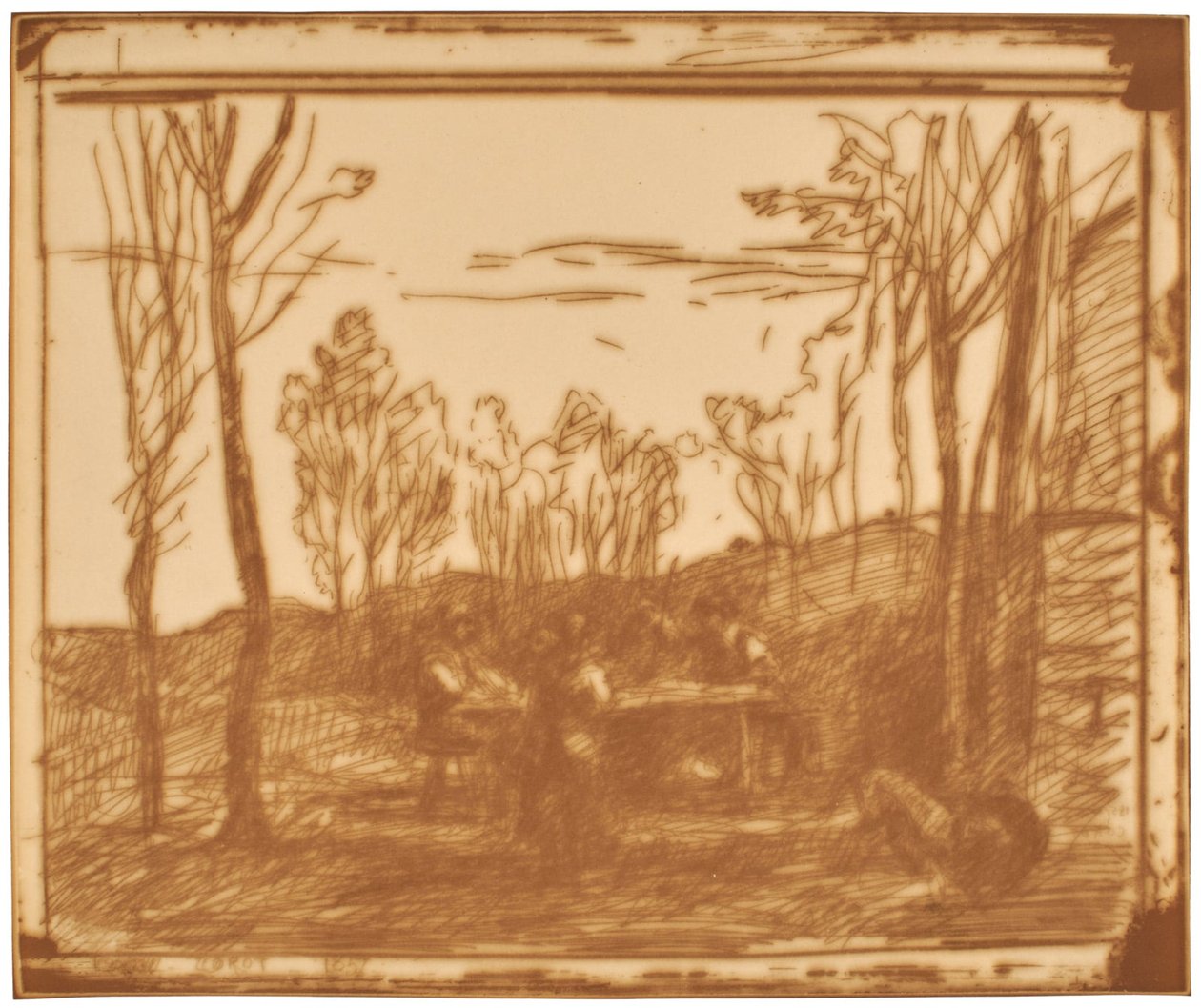 Mittagessen in der Lichtung - Jean-Baptiste-Camille Corot
