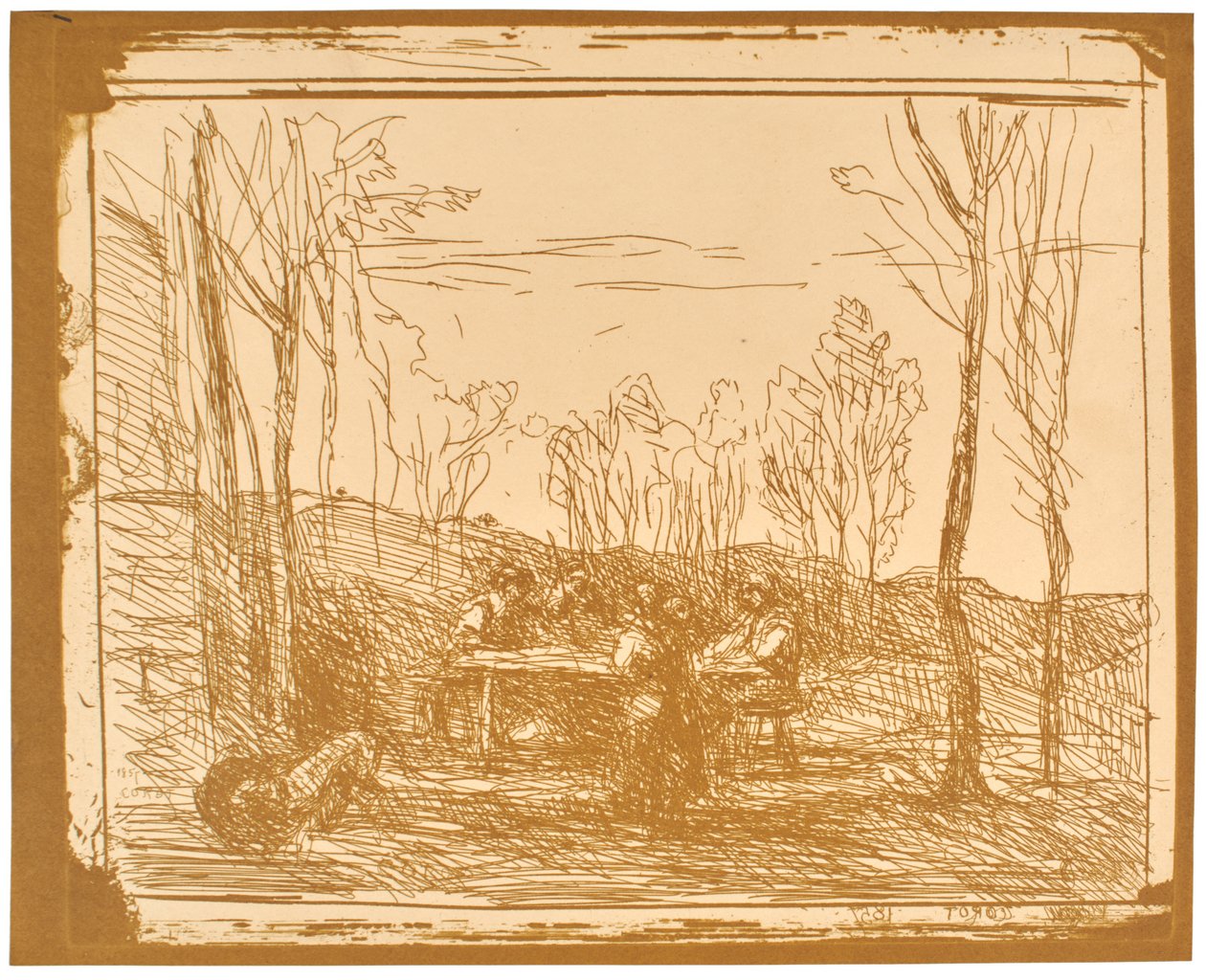 Mittagessen in der Lichtung - Jean-Baptiste-Camille Corot