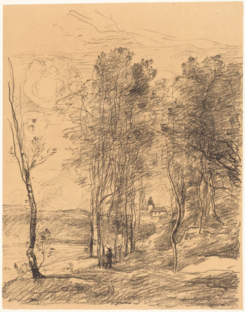 The Bell Tower of St. Nicolas-Lez-Arras (Le Clocher de St. Nicolas-Lez-Arras) - Jean-Baptiste-Camille Corot