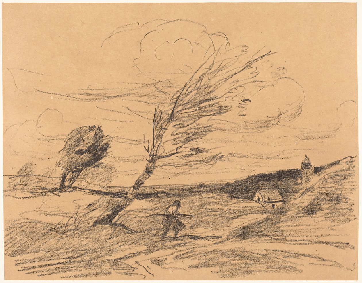 Le Coup de vent - Jean-Baptiste-Camille Corot