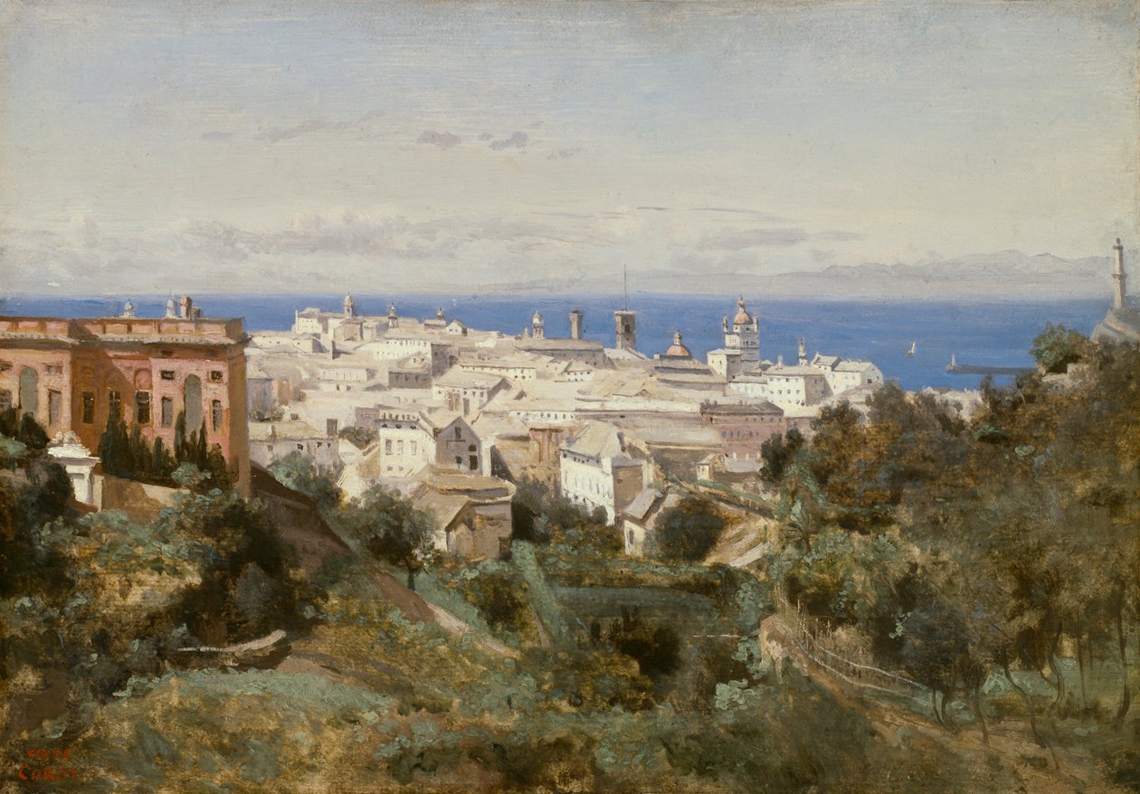 Vue de Gênes - Jean-Baptiste-Camille Corot
