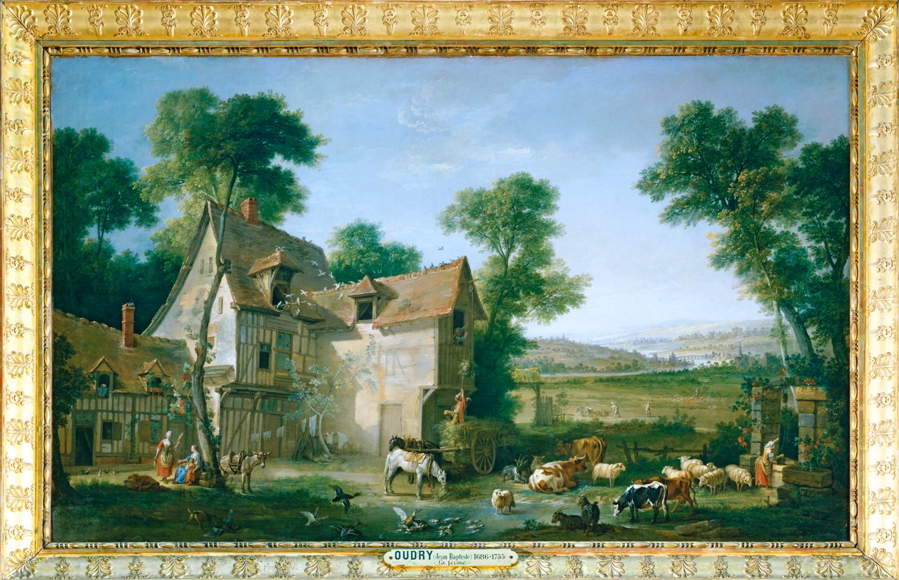 La ferme - The farm ... - Jean-Baptiste (school of) Oudry