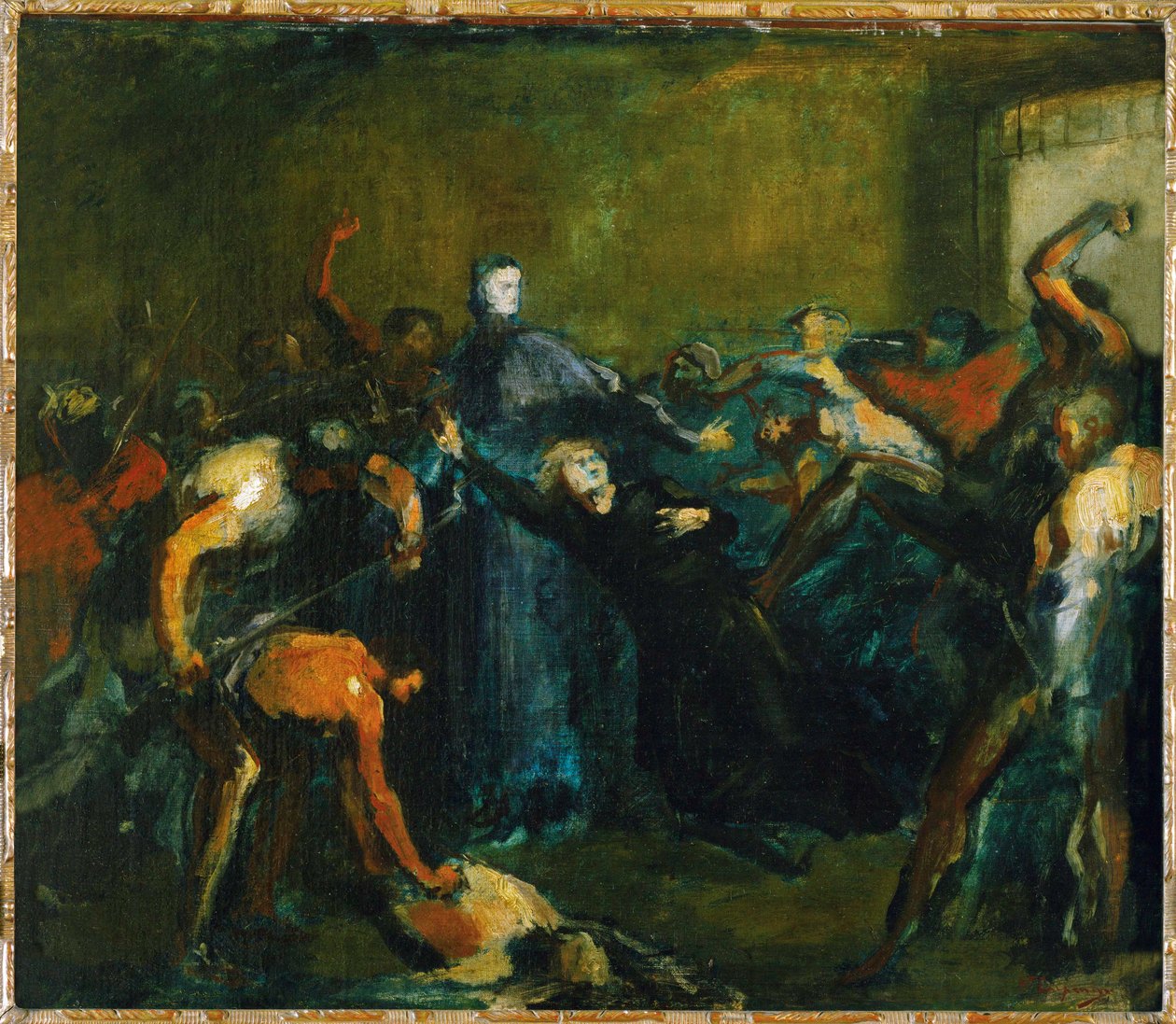 Monseigneur Darboy in prison (oil on canvas) - Jean-Baptiste Carpeaux