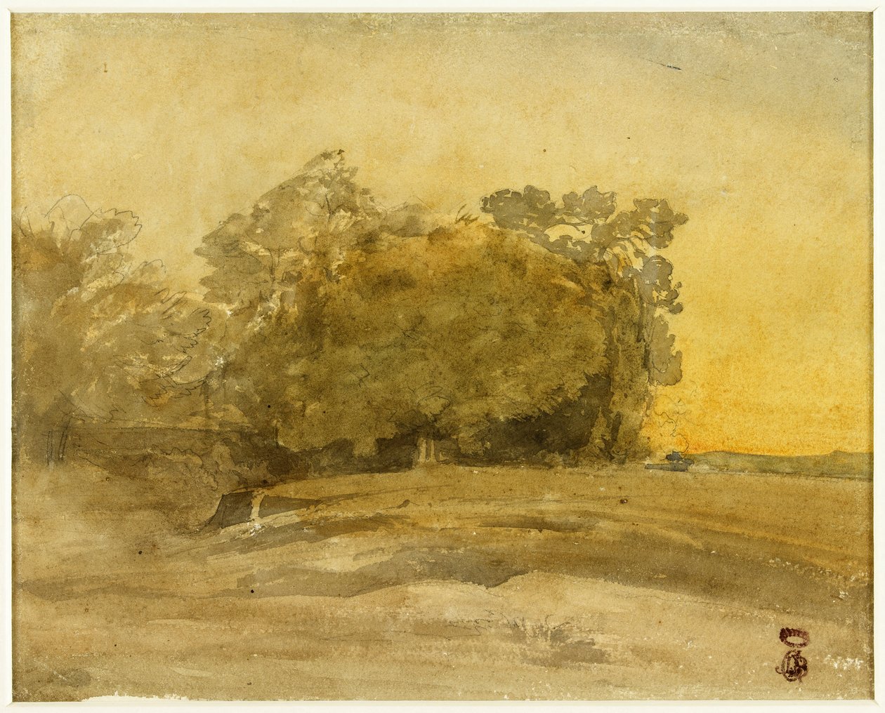 Landschaft (recto); Urteil des Salomon (verso) - Jean-Baptiste Carpeaux