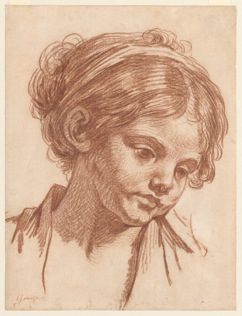 Tête de jeune fille - Jean-Baptiste Greuze