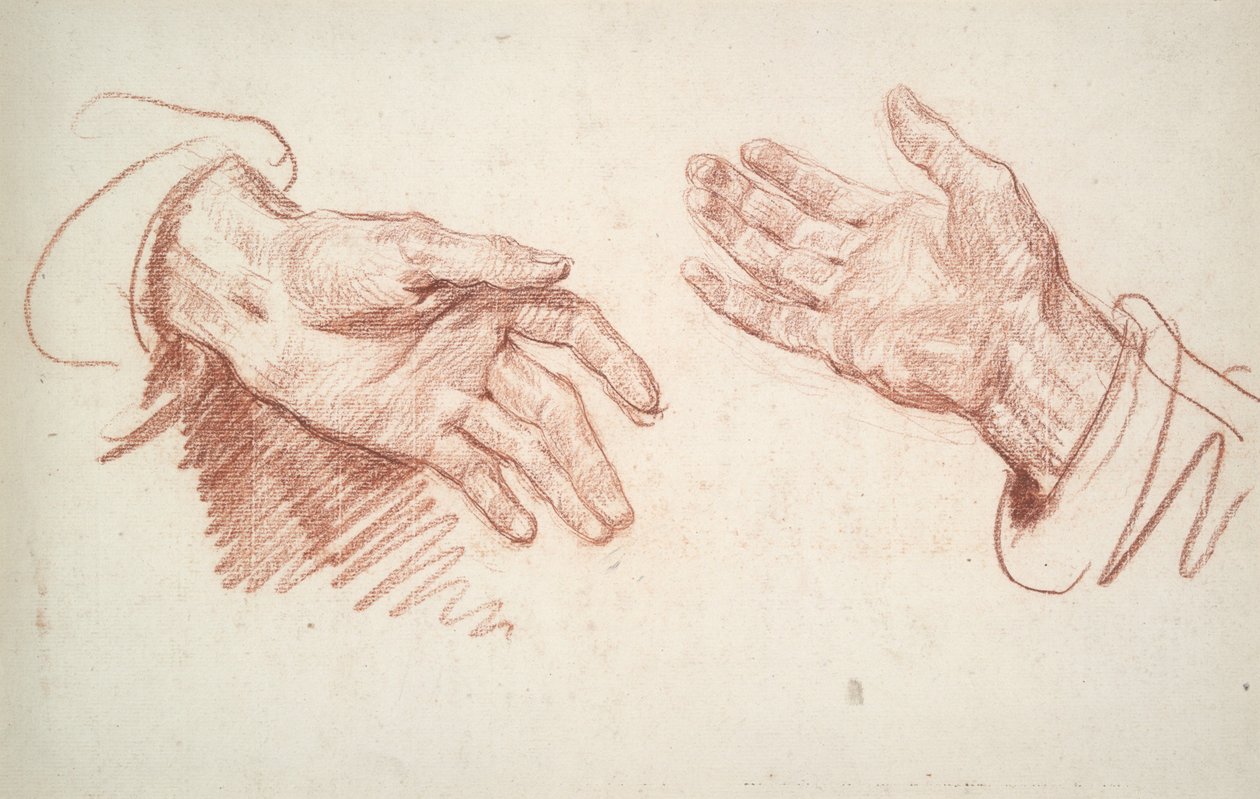 Étude de 2 mains - Jean-Baptiste Greuze