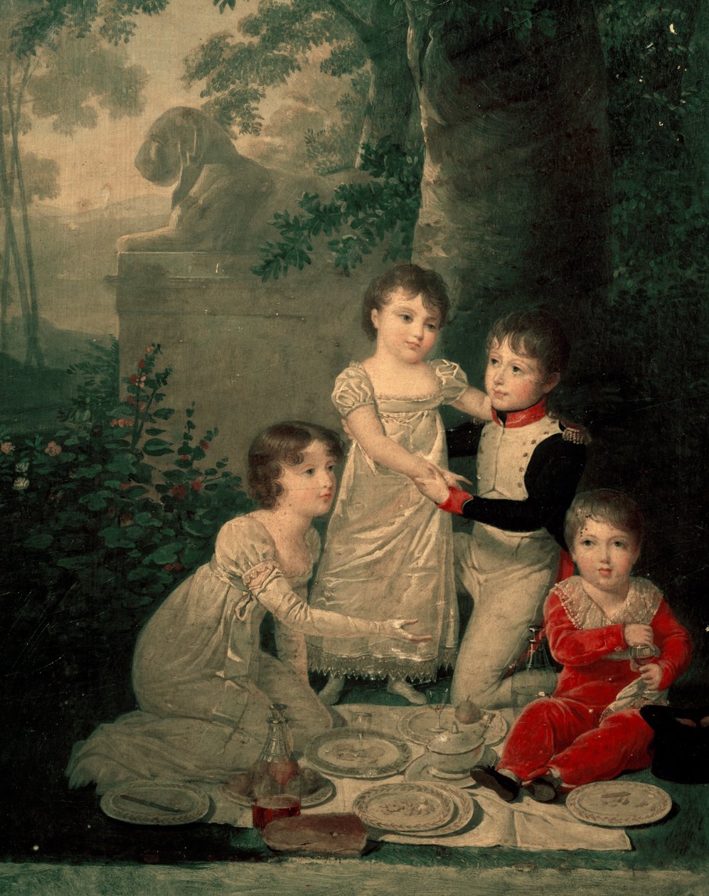 Quatre enfants de Joachim Murat et Caroline Bonaparte (de gauche, Letizia - Jean Baptiste Isabey