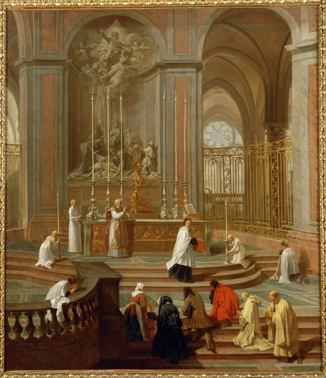 La messe du chanoine de La Porte ou Le maitre-autel de Notre Dame - Mass said by the canon de La Porte or … - Jean Baptiste Jouvenet