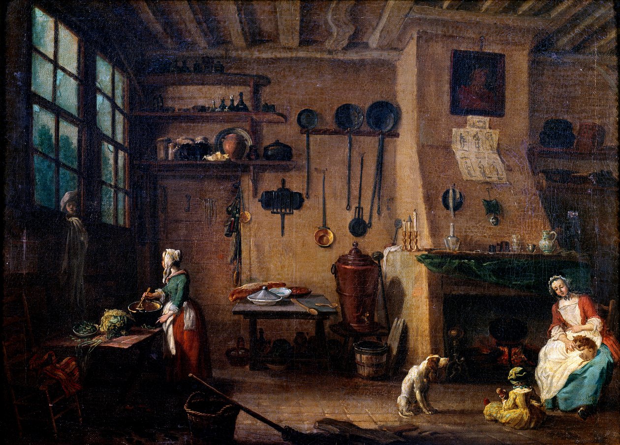 Intérieur de cuisine au XVIIIe siècle - Jean Baptiste Lallemand
